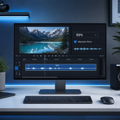 How to Slow Down Audio Speed in Premiere Pro (50% Slower with Pitch Fix)