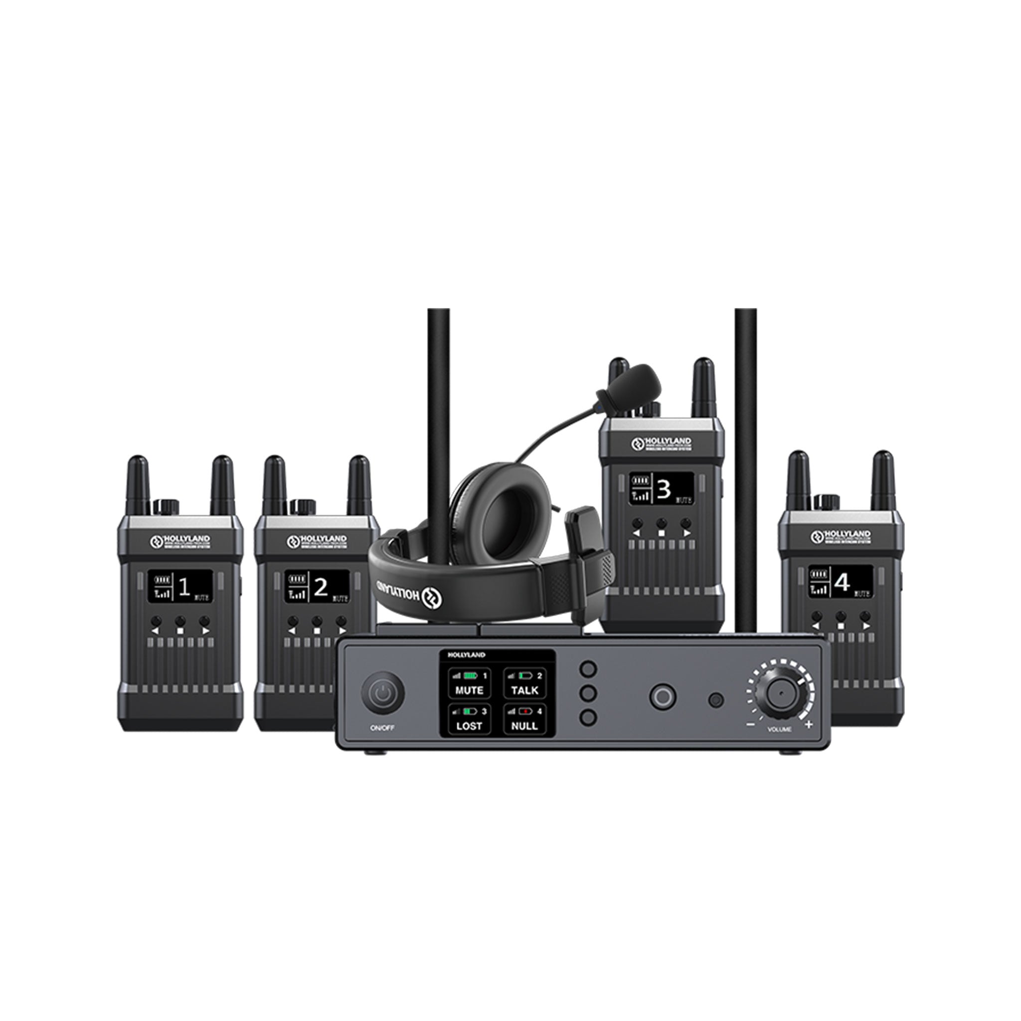 Hollyland Mars T1000 -Full Duplex Wireless Intercom System with Four  Beltpacks