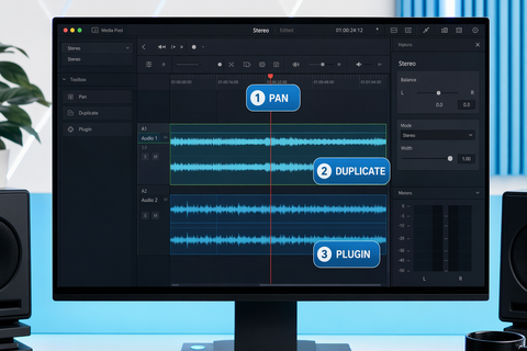 DaVinci Resolve: How to Make Audio Stereo (3 Methods That Actually Work)