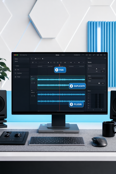 DaVinci Resolve: How to Make Audio Stereo (3 Methods That Actually Work)