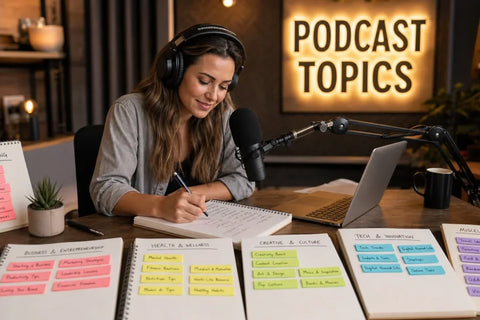 100+ Podcast Topics to Talk About (Organized by Niche)