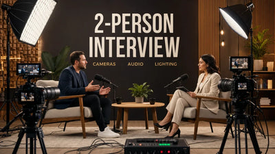 How to Set Up a 2 Person Interview: Cameras, Audio, and Lighting Done Right
