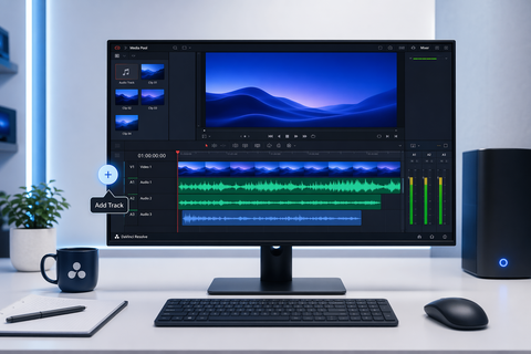 How to Add an Audio Track in DaVinci Resolve (3 Easy Methods)