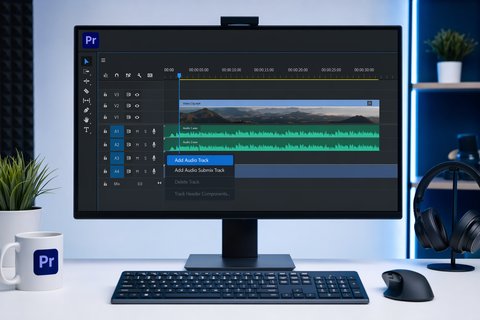 How to Add Another Audio Track in Premiere Pro (3 Fast Methods)