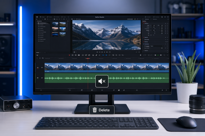 How to Delete Audio and Keep Video in DaVinci Resolve (3 Methods)