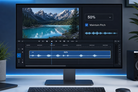 How to Slow Down Audio Speed in Premiere Pro (50% Slower with Pitch Fix)