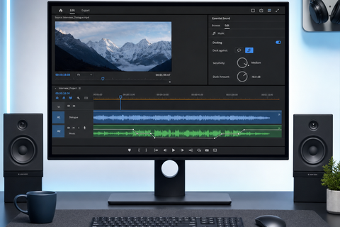 How to Use Audio Ducking in Adobe Premiere Pro (Auto &amp; Manual Methods)