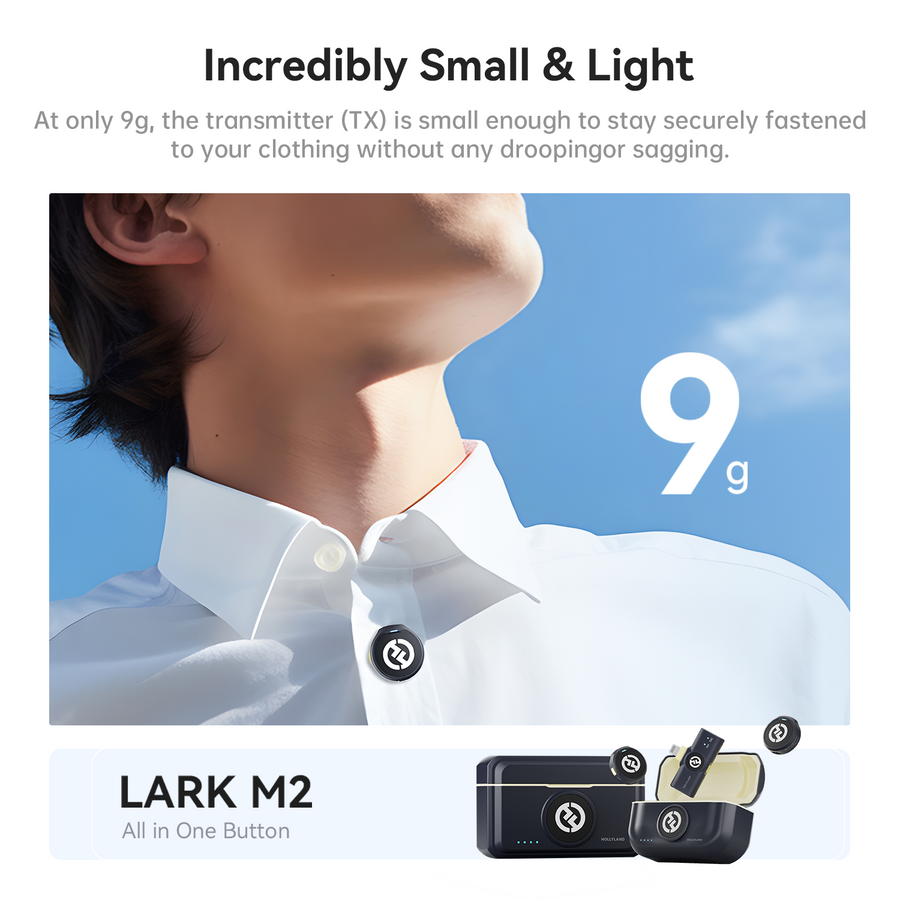 LARK M2 Wireless Microphone - An Ultra-lightweight Plug-and-Play