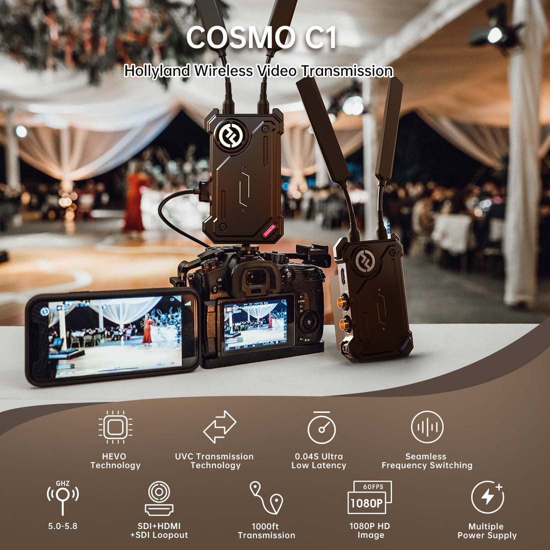 Hollyland公式販売店Hollyland COSMO C1 HDMI/SDI無線映像伝送システム ...