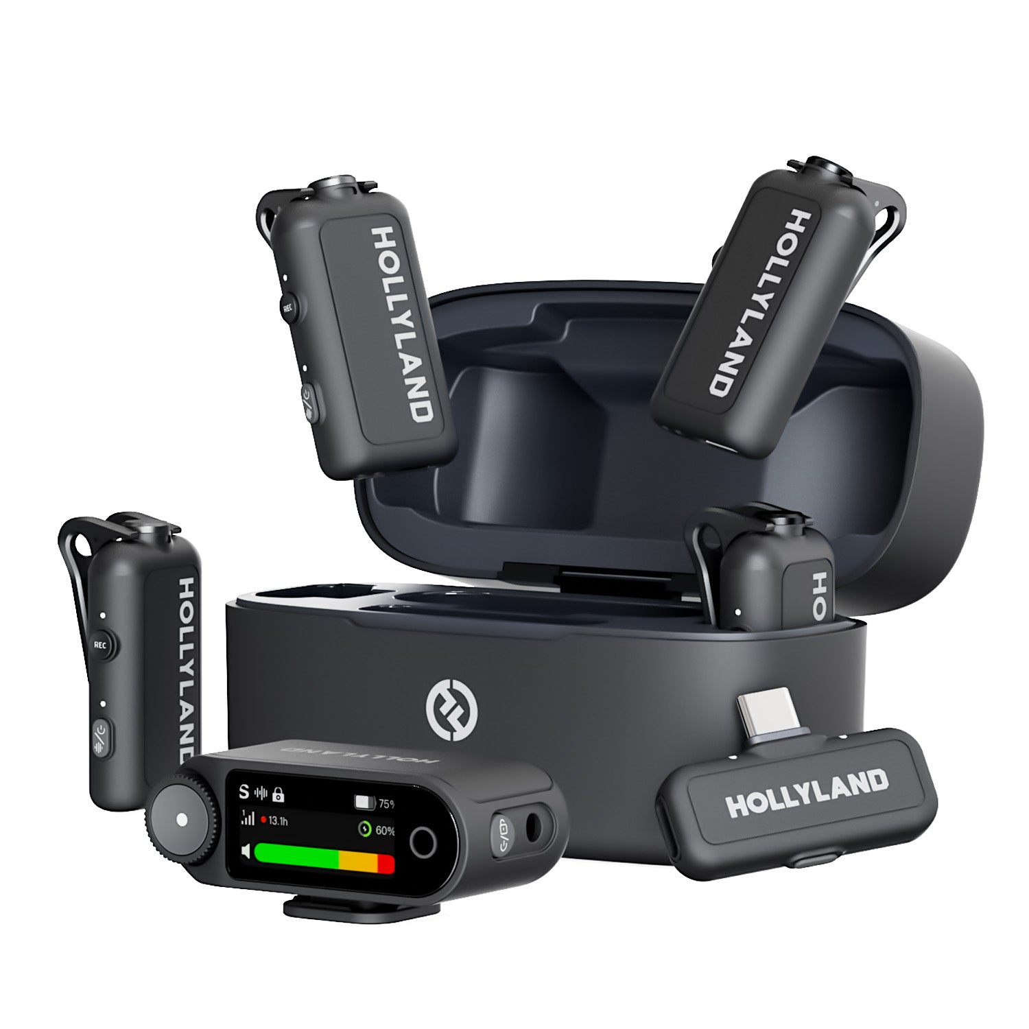 HOLLYLAND「LARK MAX」受1/送2版 Hollyland Lark Max Wireless Lavalier Microphone System with