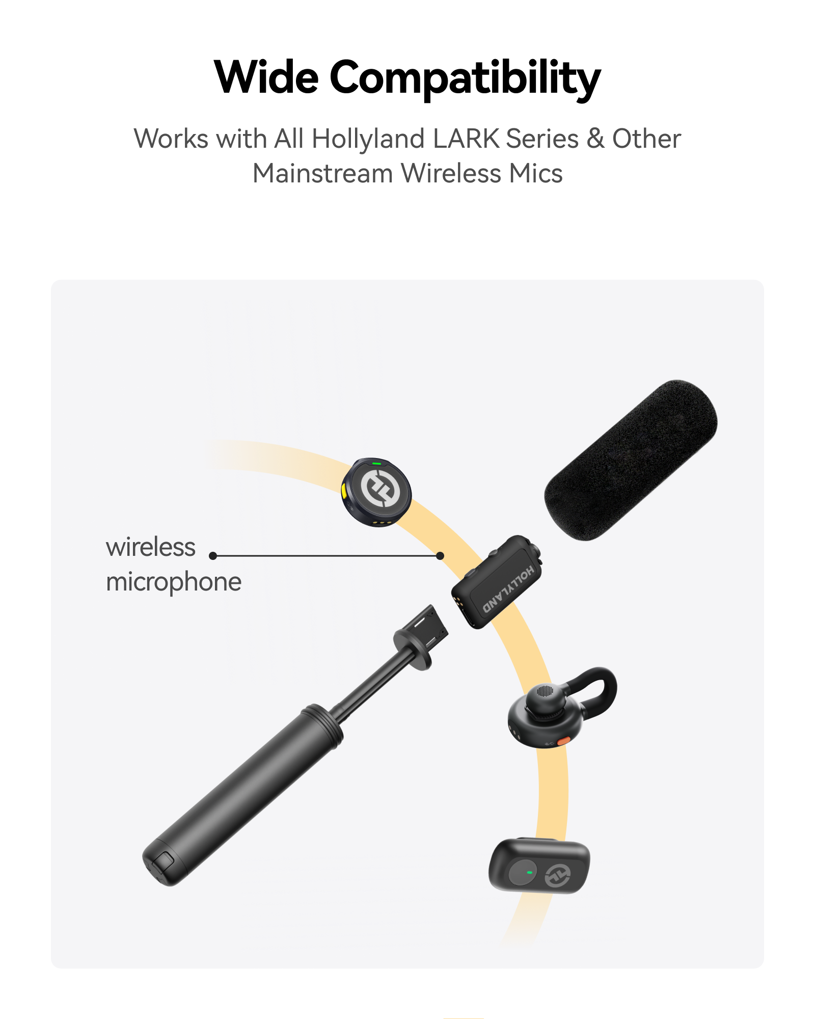 Hollyland Interview Adapter for Wireless Microphones (Handheld/Desktop)