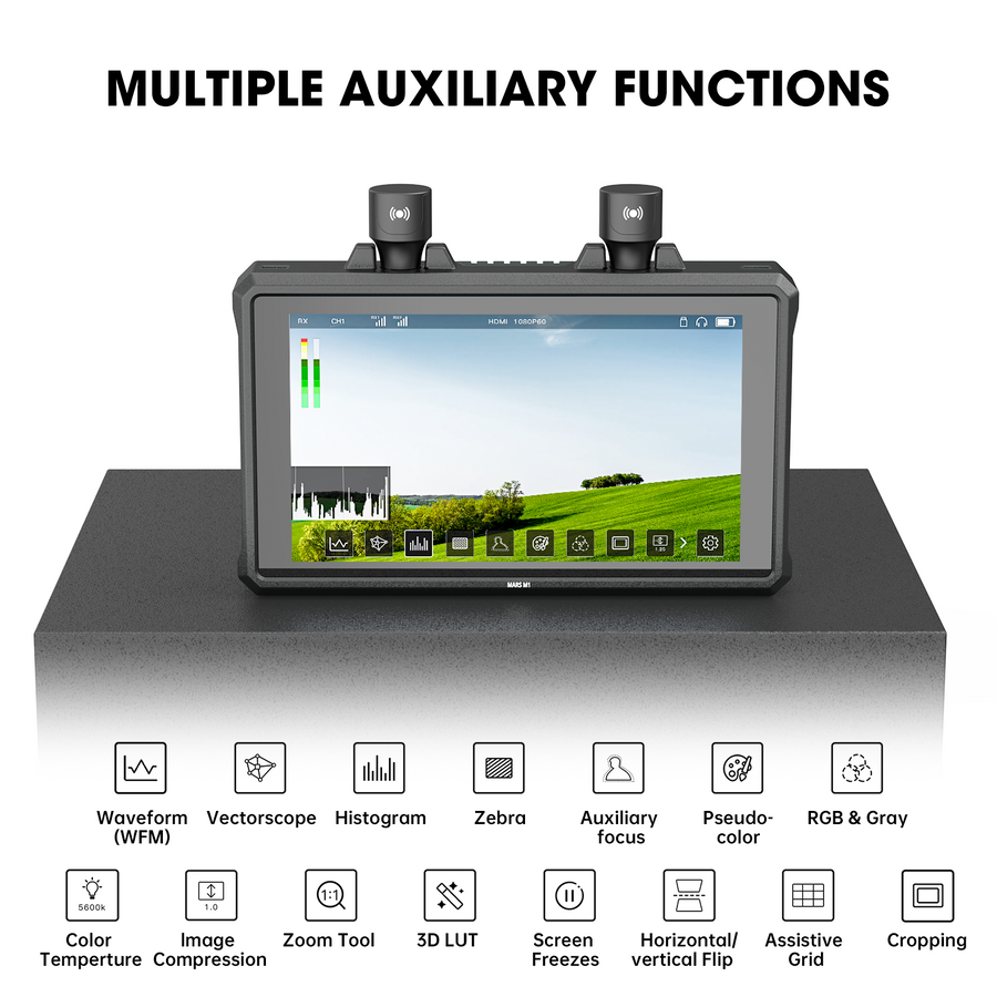 field monitor with multiple tools 