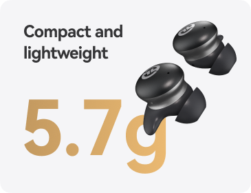 Compact and lightweight earphones