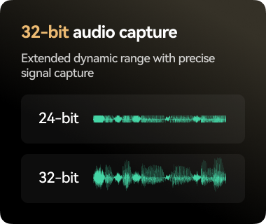 32-bit audio capture