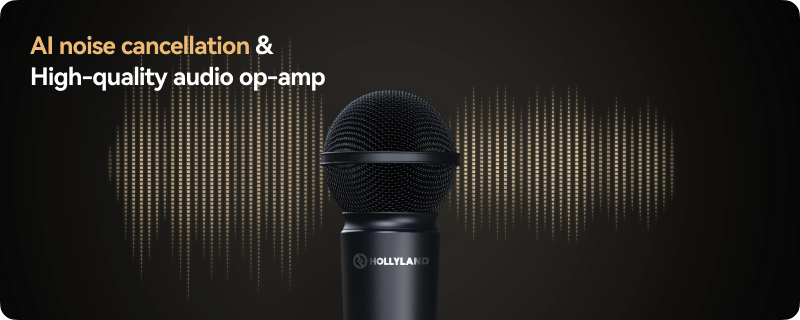 AI noise cancellation and high-quality audio op-amp